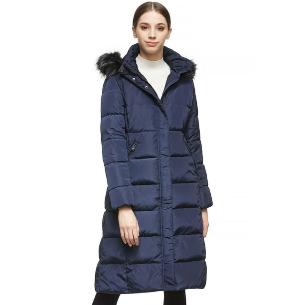 The small cat 2018 Womens Duck Down Thick Warm Winter Long Parka Coat,Navy Blue,XS 